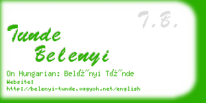 tunde belenyi business card